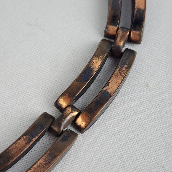 Vintage Copper Link Collar Necklace - Picture 3 of 6